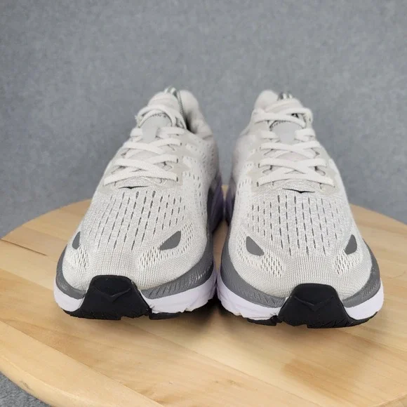 Hoka One One Clifton 8 Mens Running Shoes White Nimbus Cloud Road Trainers - Picture 2 of 10